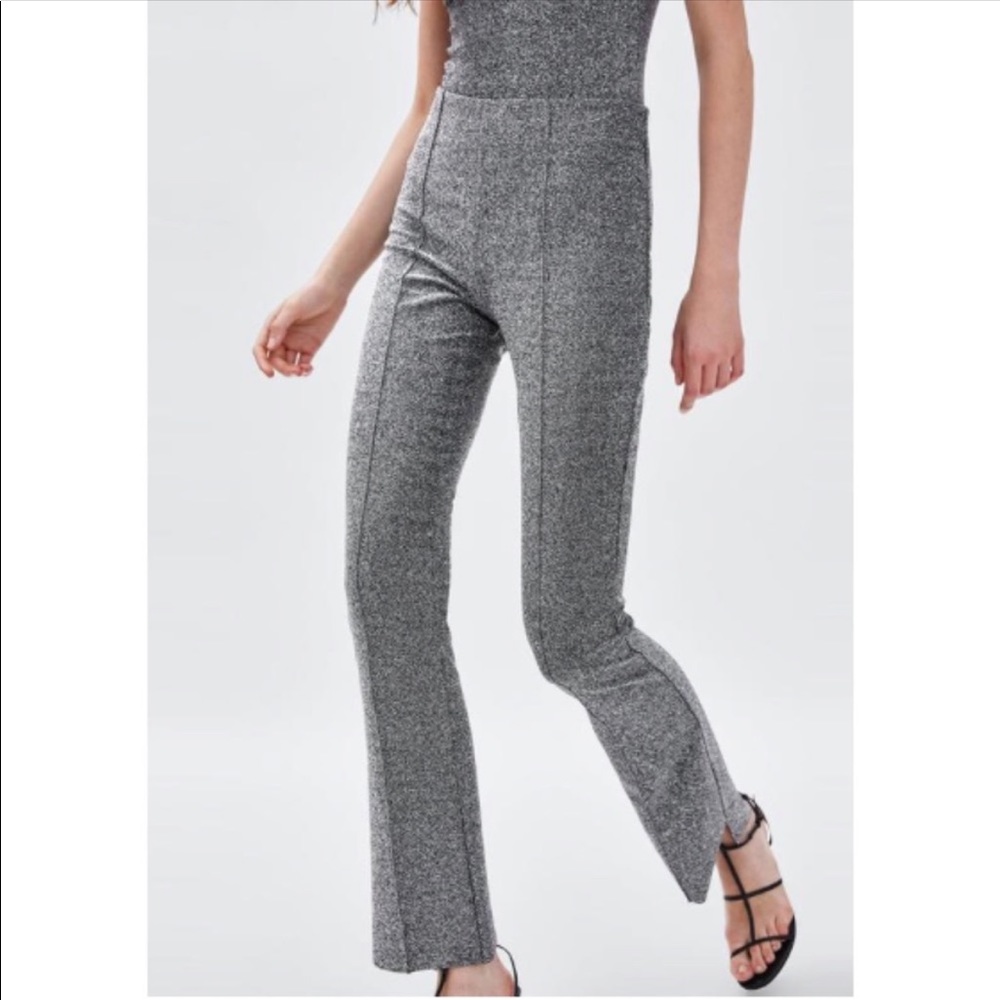 Zara - High Waisted Sparkly Trouser/Legging/Pant